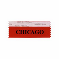 Chicago Award Ribbon w/ Black Foil Imprint (4"x1 5/8")